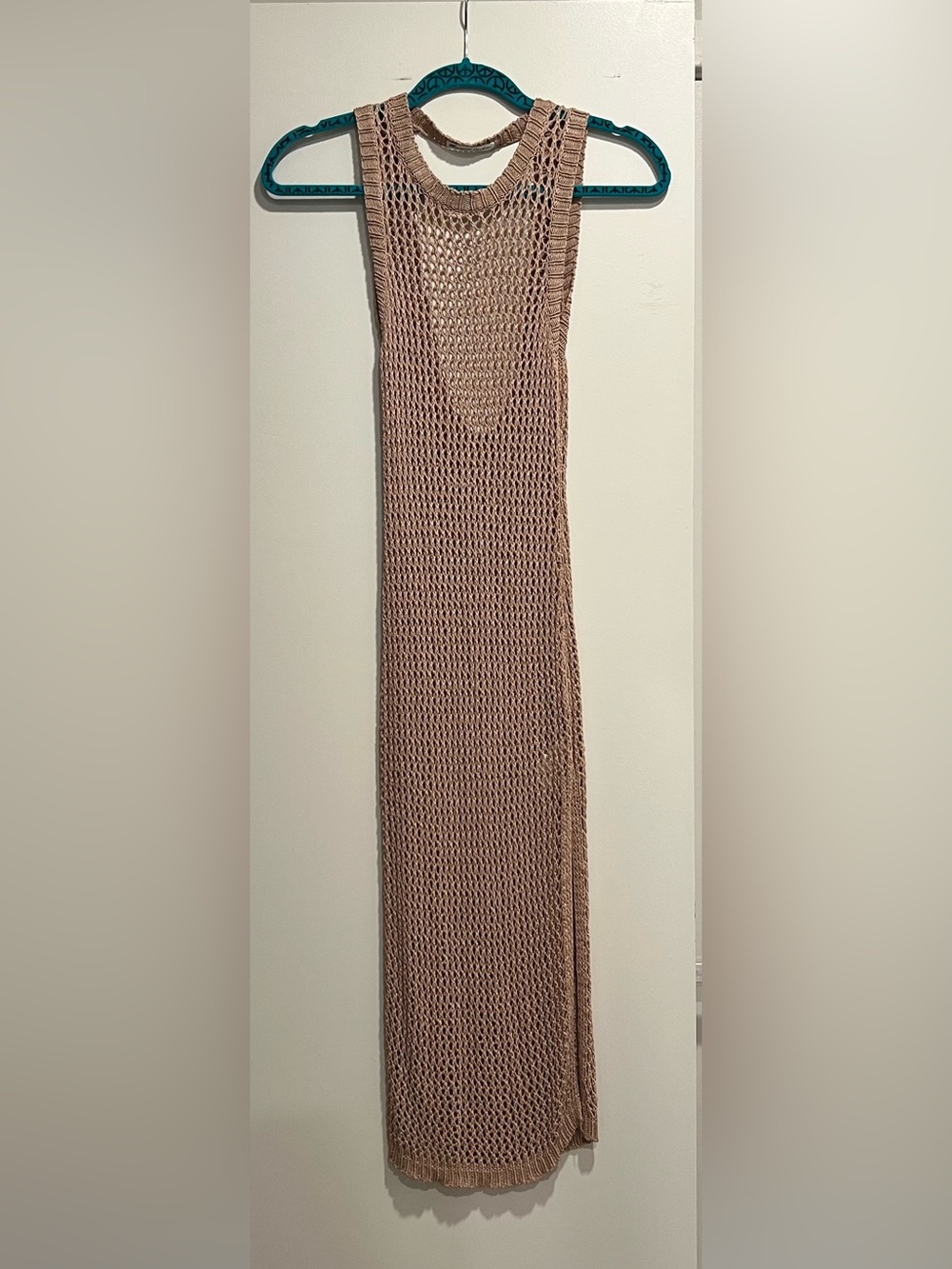 Knit Open-Weave Cover Up Dress